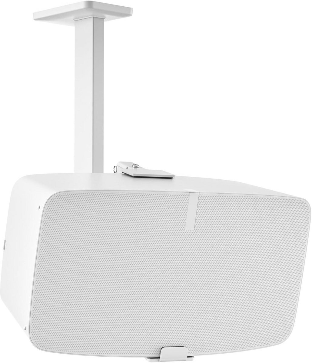 Kantelbare Plafondbeugel voor Sonos Five en Play:5 Luidsprekers - Wit en Metalen Montagehanger