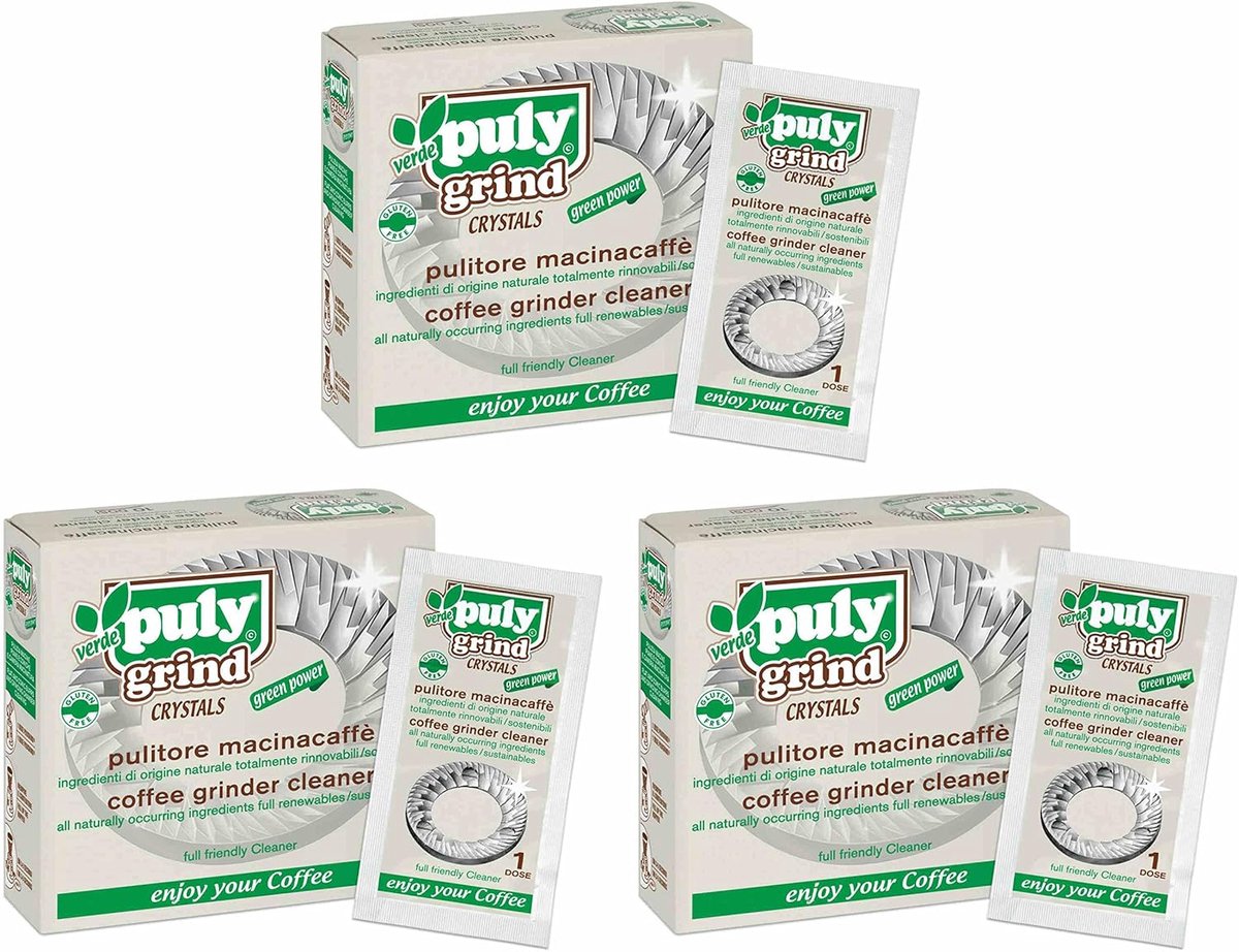 Puly Caff Verde Grind - Biologische Koffiemolenreiniger - 3x(10 x 15 gram)