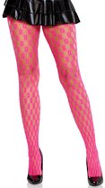 Panty Visnet Eyelet Neon Roze