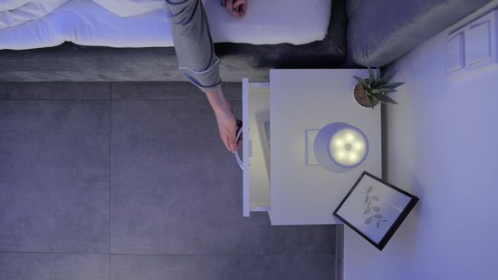 Casaria Nachtkastje Eloise – 3 Laden LED 54x39x28cm – LED Antraciet