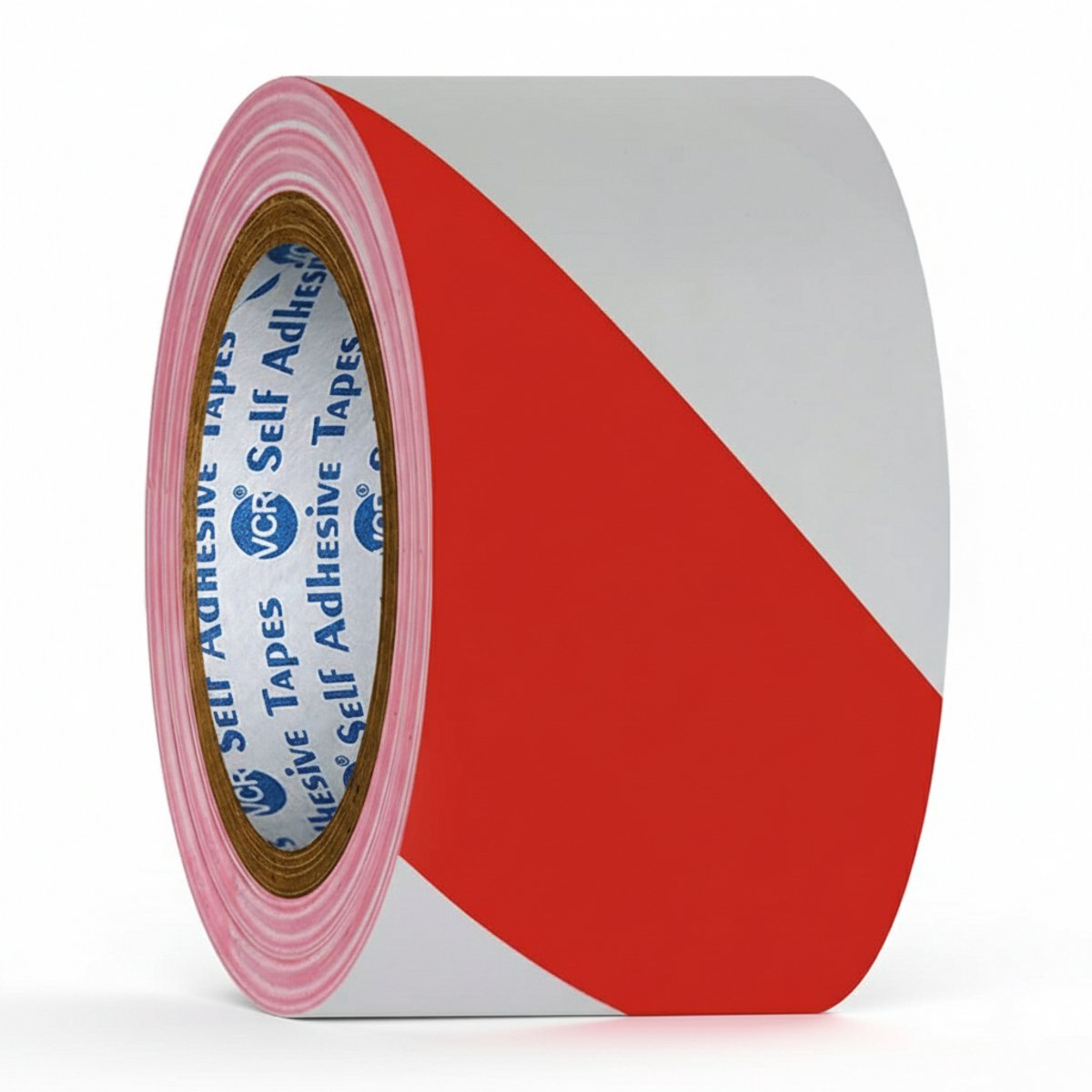 Kajal Zelfklevende Markeertape Rood/Wit (33m x 50mm) Weerbestendige veiligheidstape voor trappen en vloeren, zowel binnen als buiten. Ideaal voor het markeren van gevaarlijke randen en treden met Kajal Sticker