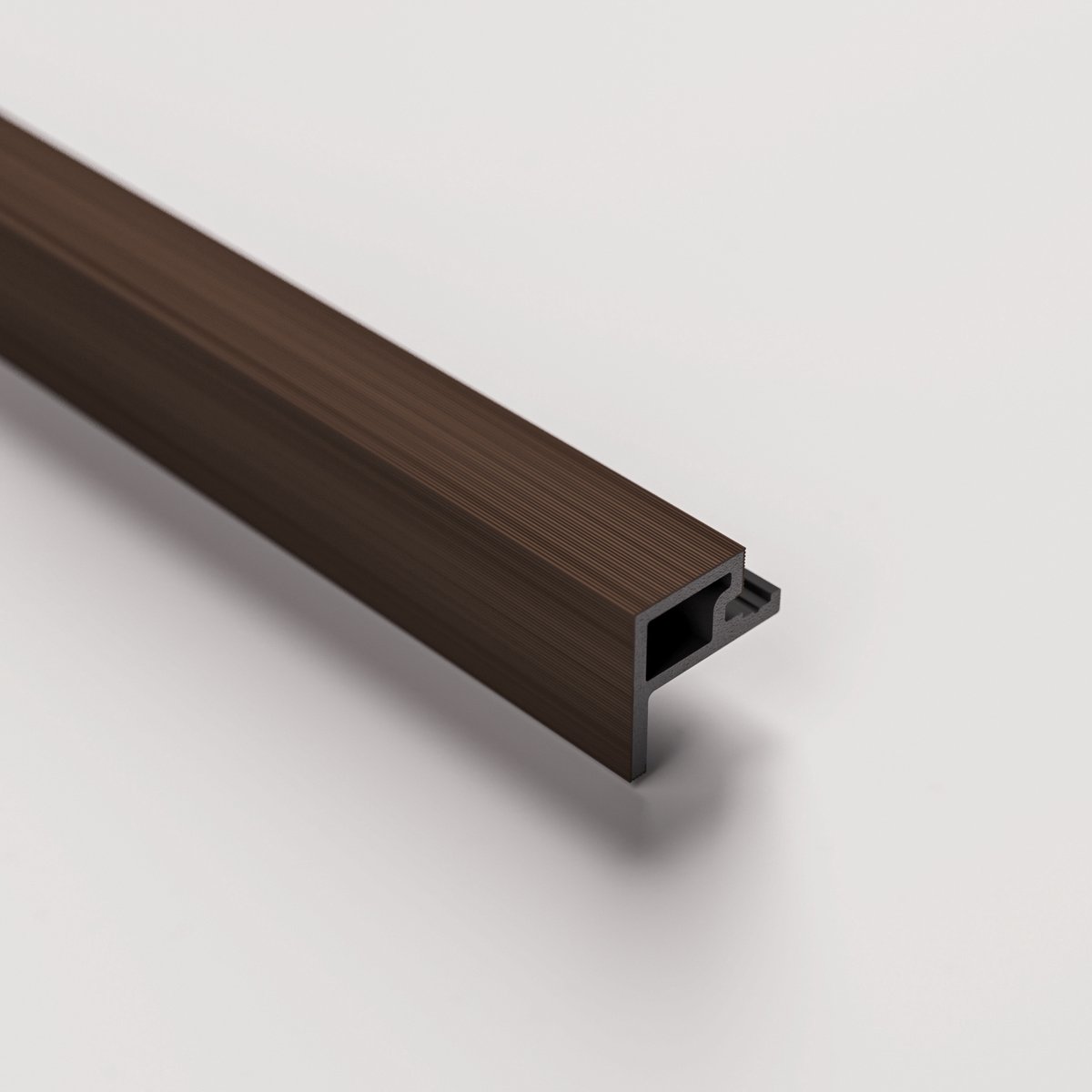 Barnwoodweb WPC Startprofiel Donkerbruin – 270 × 2,6 × 4,9 cm - Startprofiel voor WPC Buitenpanelen Donkerbruin