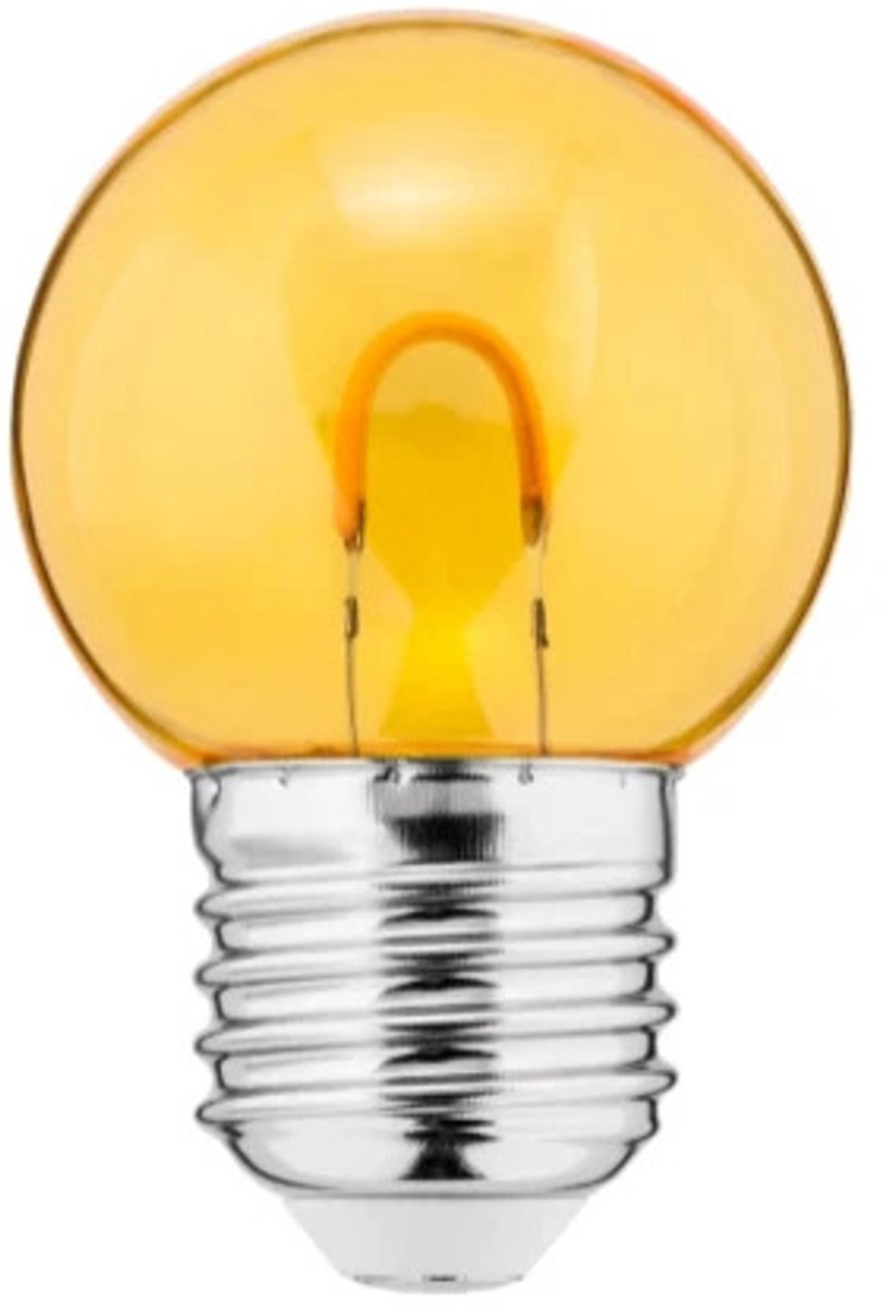 Thorgeon E27 LED Kogellamp | 1W 220/240V Geel | 180°