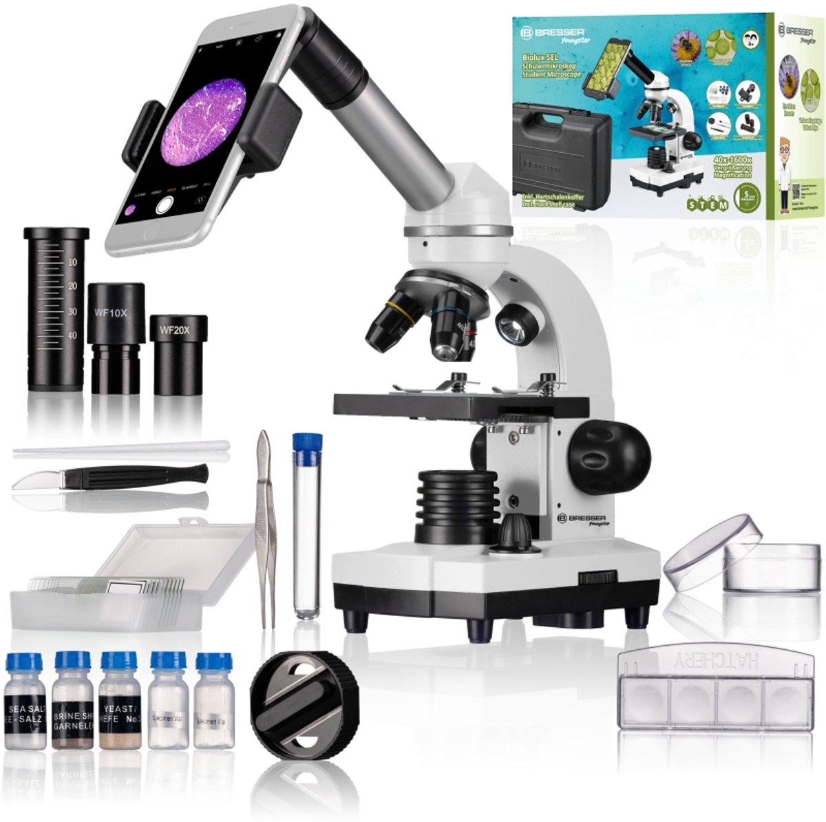 Bol.com Bresser Youngster - Biolux SEL Studentenmicroscoop - Incl. Koffer aanbieding