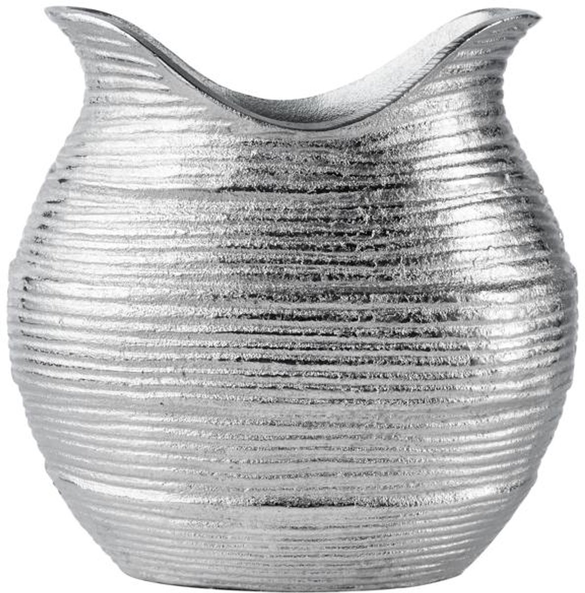 Michael Noll - Vaas - Bolvormig - Zilver - Aluminium - 27 cm