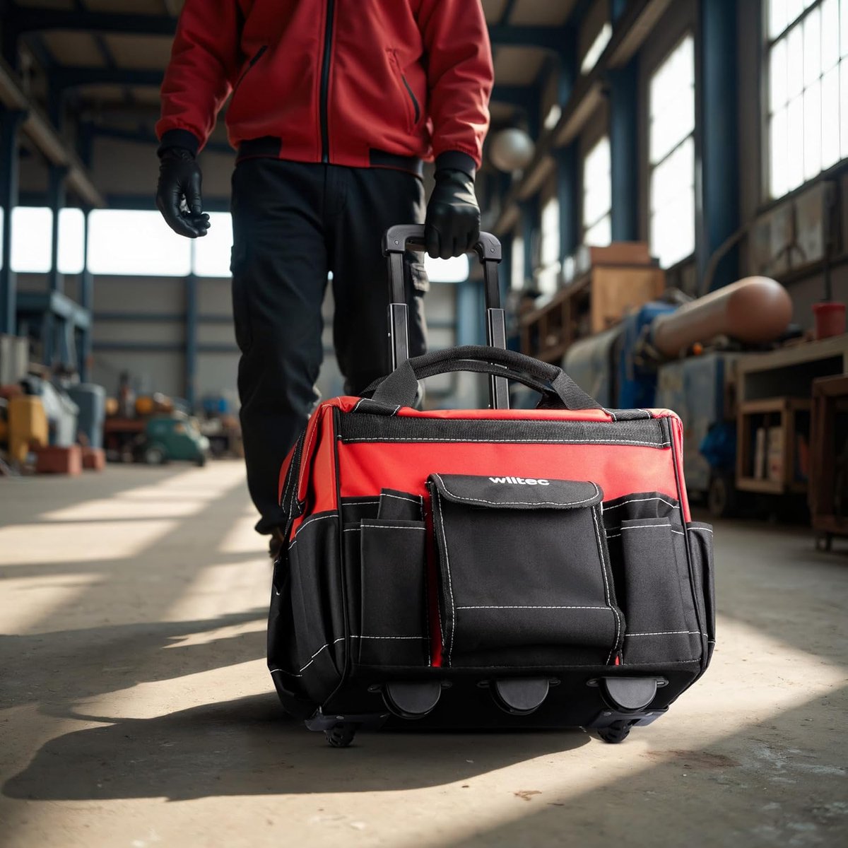 Stanley workshop on wheels (47.3 x 30.2 x 62.7 cm, two separately usable tool boxes, robust plastic, two units, metal clasps, organiser) 1-93-968