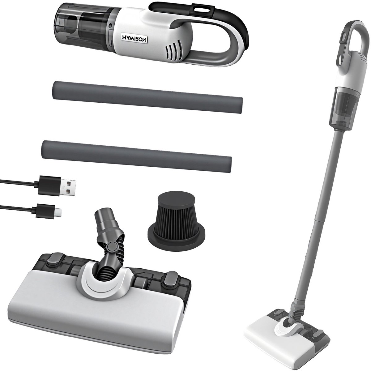 Draadloze Steelstofzuiger met 80W Zuigkracht en ZeroTangle - Draadloze - €29,51