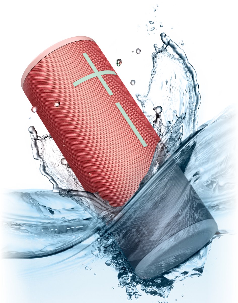 Ultimate Ears MEGABOOM 4 - Voor draagbaar gebruik - draadloos - Bluetooth - door app geregeld - frambozenrood