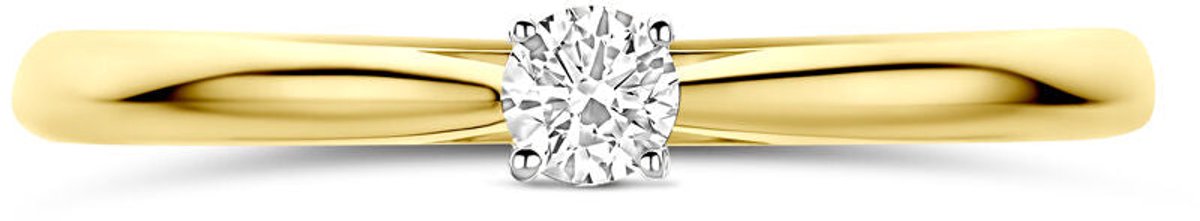 14K Bicolor Gouden Ring Lab Grown Diamant 0.10ct H SI – 4209127