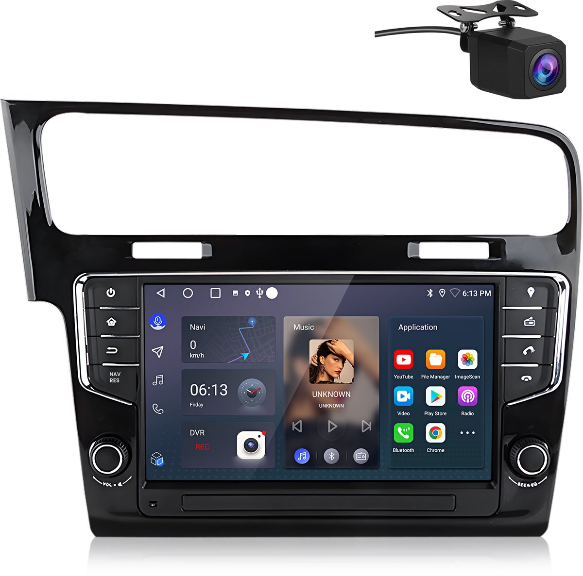 JUNSUN Autoradio - Geschikt voor VW Golf VII MK7 2012-2020 - Android 15 - Draadloos Carplay & Android Auto - 7 Inch HD IPS Touchscreen - Bluetooth - GPS Navigatiesysteem - AHD Achteruitrijcamera - DAB - RDS - WIFI - Stuurwielbediening - 2GB+64GB