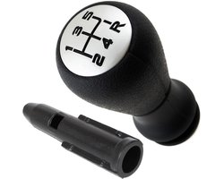 Modecar - Versnellingspookknop Set - Peugeot 207 - Zwart met Mat Chroom - Nieuwe Adapter