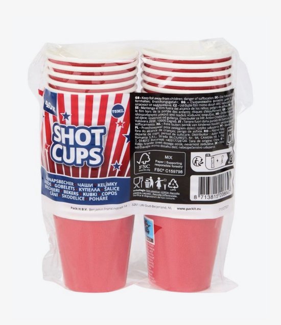 Mini shotglaasjes bierpullen - 15 stuks - Plastic - Vaatwasserbestendig
