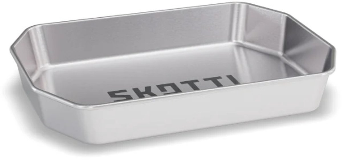 Skotti Plade RVS Bakje – Compact, Duurzaam en Praktisch Onmisbaar bij Elke Skotti Grill.