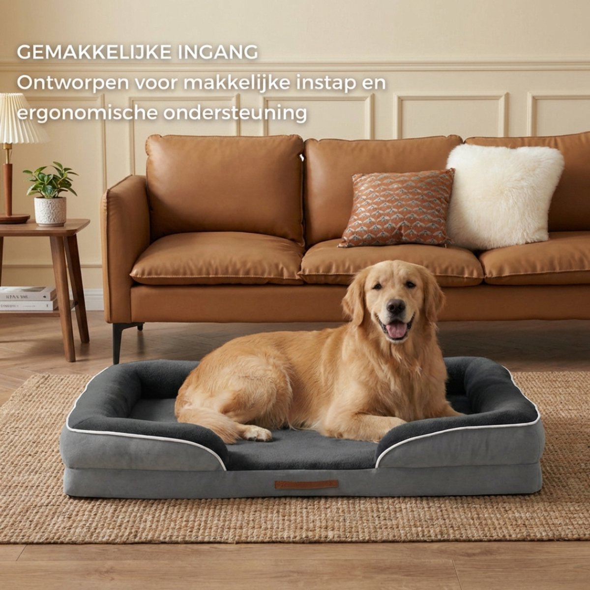 HomeBlend hondenmand L 89 x 63 cm met losse matras thumbnail 8