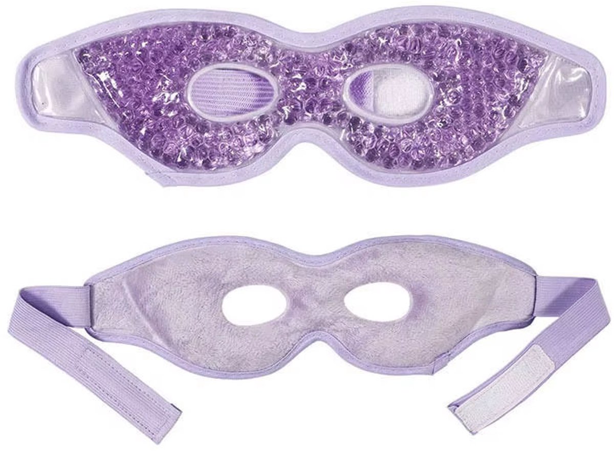 Oogmasker voor Gezwollen Ogen – Herbruikbaar Warm en Koud Kompres Gel – Verkoelend Oogmasker voor Droge Ogen, Stress, Huidverzorging, Puffiness en Vermoeide Ogen- Paars