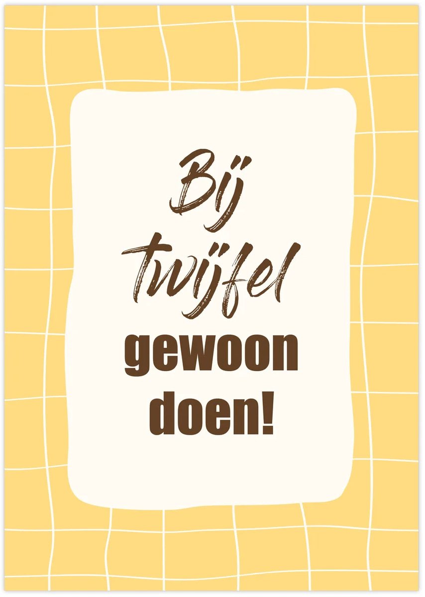 GiveX - Poster - A5 - Bij twijfel gewoon doen