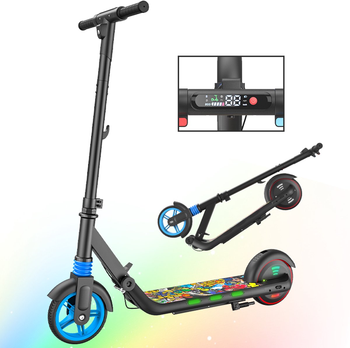 KIDDOWE K2 Elektrische Step Kinderen – Kinderstep Inklapbaar – 14km/u – 6.5″ Wielen – Zwart KIDDOWE K2 Elektrische Step Kinderen – Kinderstep Inklapbaar – 14km/u – 6.5″ Wielen – Zwart