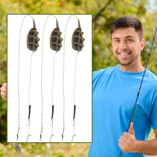 Inline Methode Feeder Set - 3-delige set voor Karpervissen met Visvoer en Visuitrusting van InLine — afbeelding 3