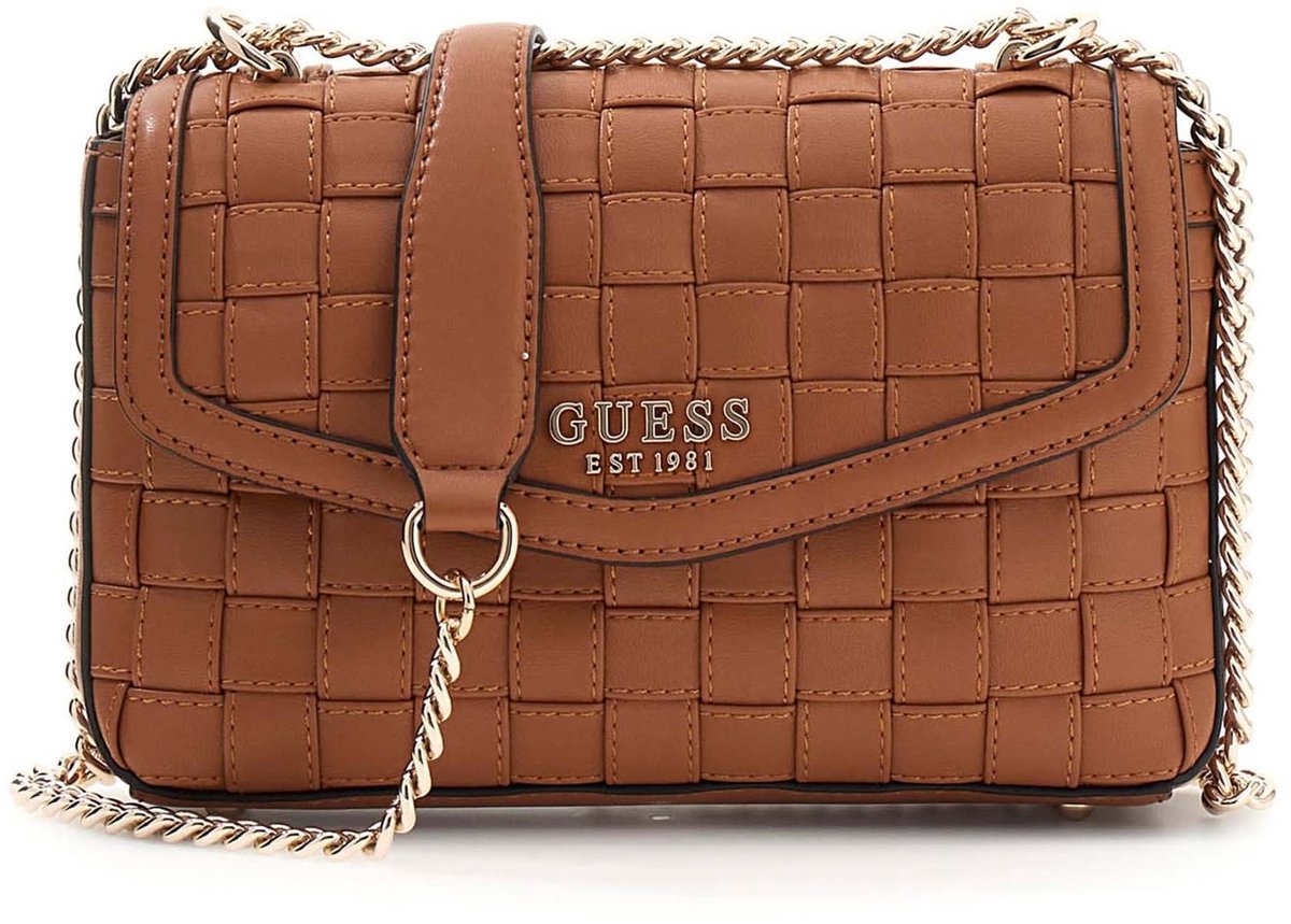 GUESS schoudertas Sandy Convertible Xbody Flap Bag Caramel bruine
