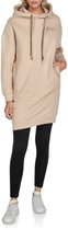 DENIMFY Dames Sweatshirt DFAnna bequem Beige 3XL Volwassenen Sweatjurk - Truijurk