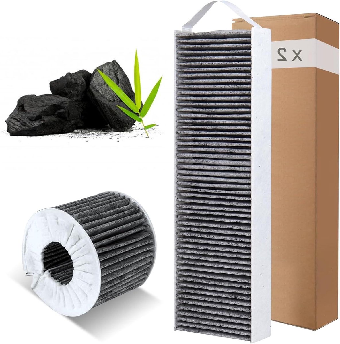 2 actieve koolfilters voor afzuigkap, PUAKF filter, accessoires, reservefilters.