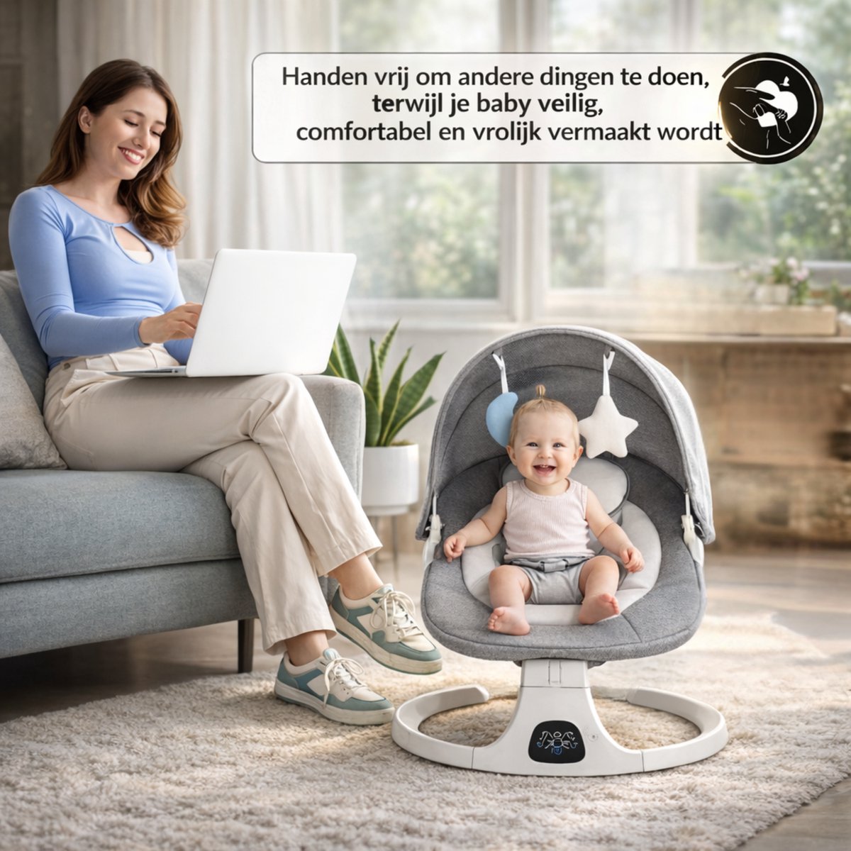 Oemmie Elektrische wipstoel - Baby swing thumbnail 5