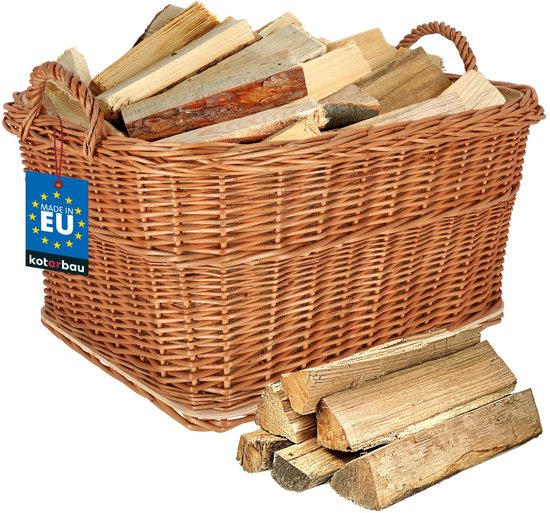 KOTARBAU Panier Osier, 60x50 cm, Buche, Couleur Naturelle, Anse