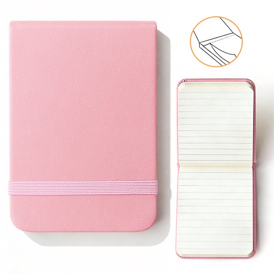 Carnet de notes simple - 11 x 7,5 x 1,8 cm - Format A7 - 96 feuilles - Mini carnet de poche - Manuel scolaire - Cahier d'étudiant - Cahier de poche élastique - Couverture cartonnée résistante