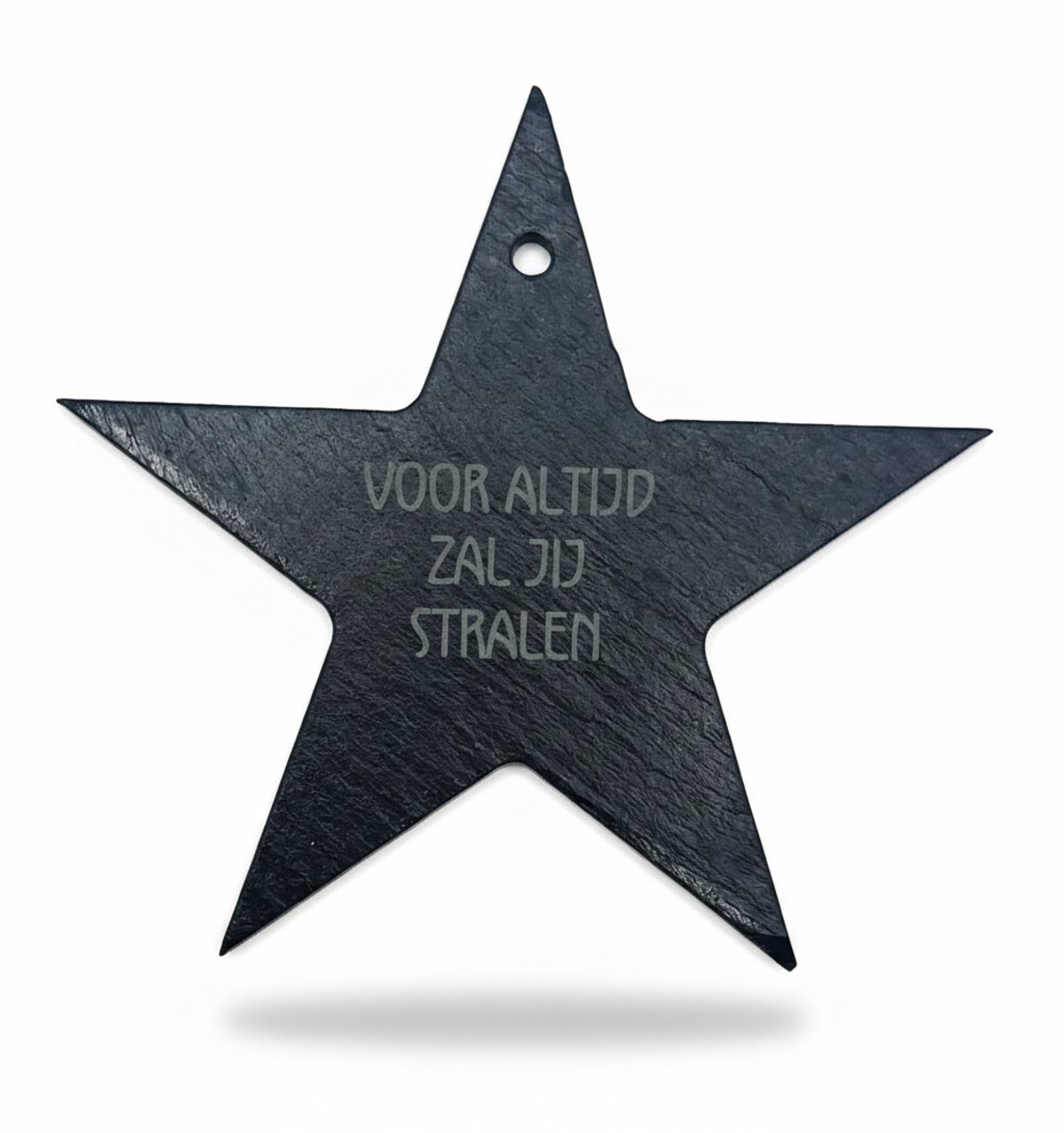 Ster Ornament van Leisteen – Gepersonaliseerd Cadeau met Tekst – Uniek Geschenk - Troostitem