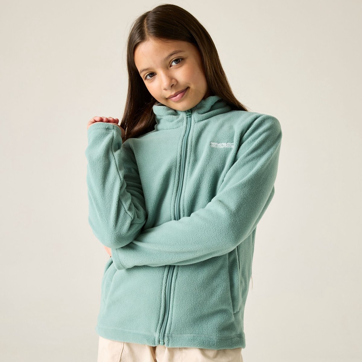 Kids King II Fleece met volledige ritssluiting Groen