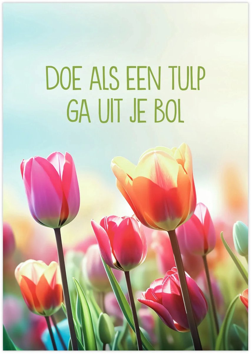 GiveX - Poster - A5 - Doe als een Tulp en ga uit je bol
