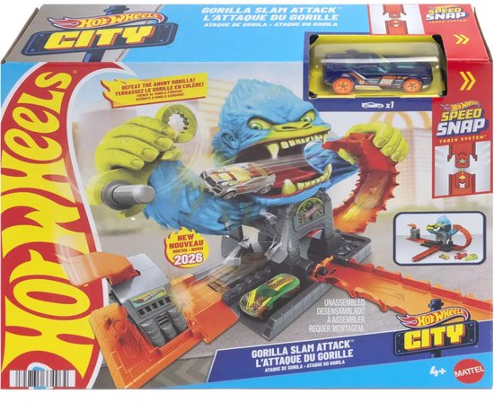 Hot Wheels City Gorilla Aanval speelset en speelgoedauto van Merkloos — afbeelding 5