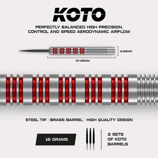 2 Sets KOTO Straight Silver Red Brass Darts + 90 Pieces Accessories - Dartpijlen van Merkloos — afbeelding 5