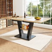 Uitschuifbare eettafel 118-157×70×75 cm - tafel - keukentafel - voor keuken en woonkamer - houtkleur