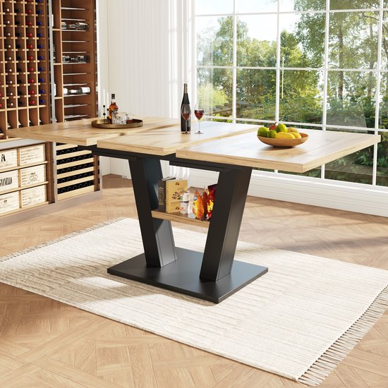 Eettafelset van 3 Stuks 120 cm Industriële Keukentafel met 2 Barkrukken Rechthoekige Bartafel en Stoelen voor Eetkamer Bistro - Costway