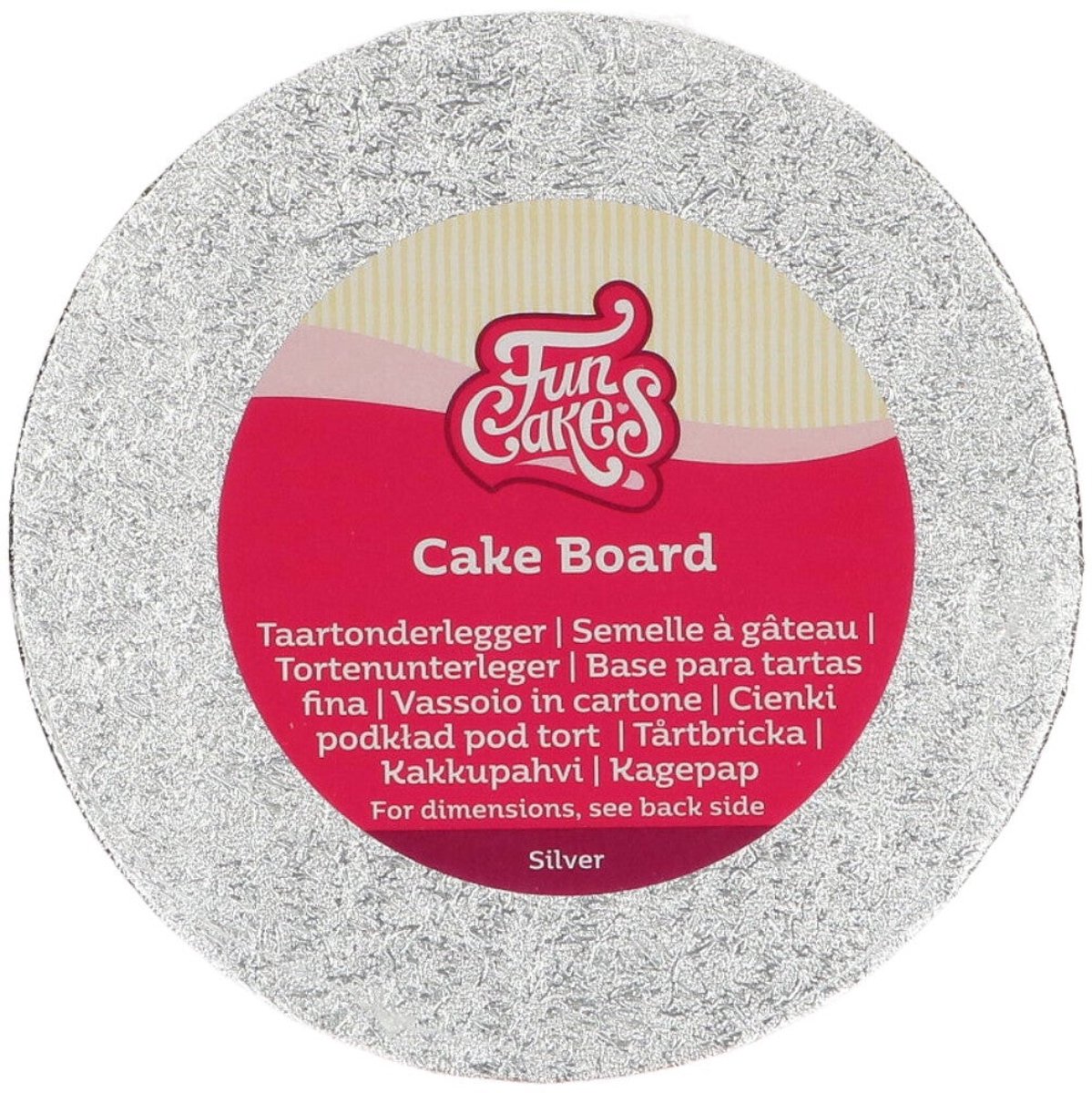FunCakes Cake Board Rond - Zilver - Ø15 cm - Taartonderlegger - Taartkarton