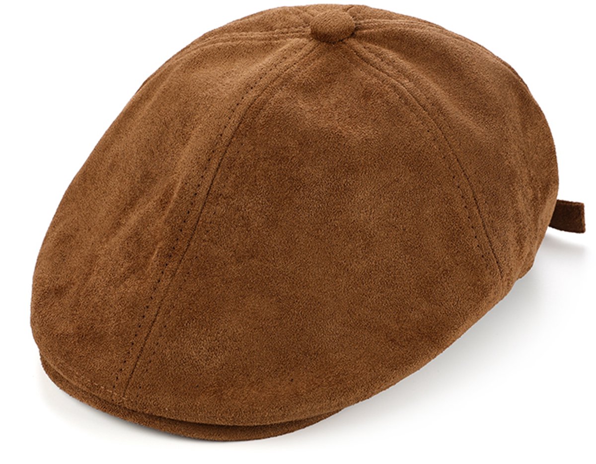 Flatcap / Platte Pet - Camel - Suede Look - Unisex - Dames - Heren - Trendy