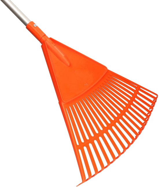 KOTARBAU® Bladhark, Tuinhark van Kunststof, 20 Tanden, Oranje- met Aluminium Steel, Gazonhark, Waaierbezem, Lichtgewicht Hark, Stevige Hark, van Merkloos	 — afbeelding 3