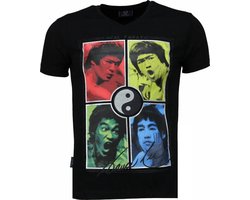 Bruce Lee Ying Yang - T-shirt - Zwart