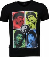 Bruce Lee Ying Yang - T-shirt - Zwart