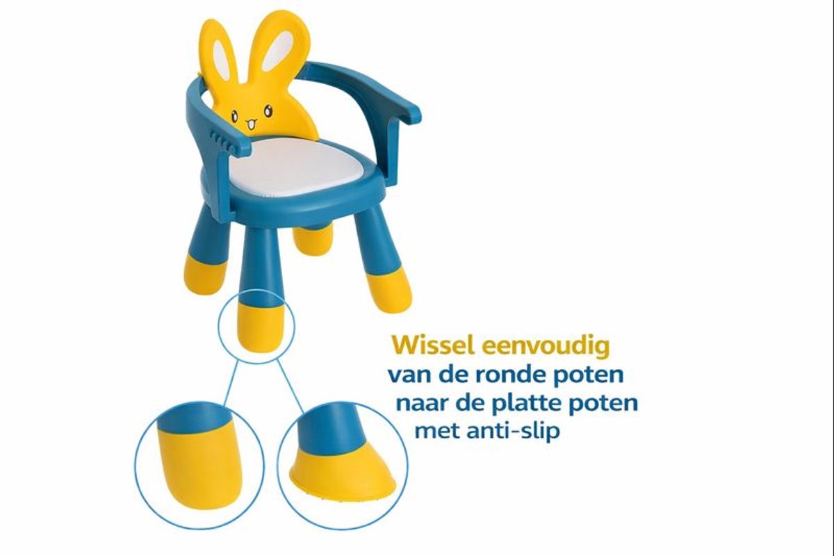 Goodz4All 3-in-1 Kinderstoel Meegroeistoel Babystoel Stoel Eetstoel Baby Kinderstoeltje voor Peuter met Afneembaar Blad en Leuningen thumbnail 3