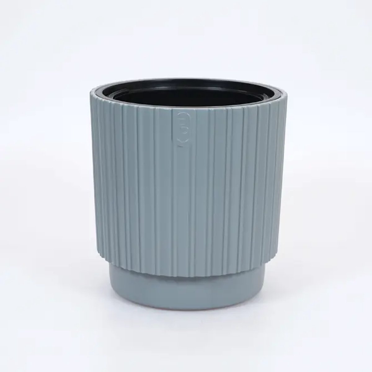 Vita bloempot grijs Mika Cyli 30cm doorsnee + voor binnen en buitenhuis + uv / vorstbestendig + binnenpot met handvaten