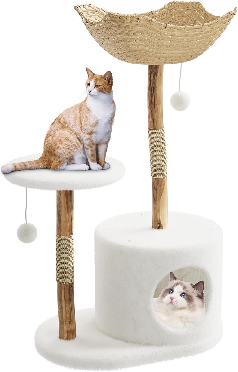 Krabpaal - Krabpaal voor Grote Katten - Krabpaal voor Katten - 70 x 44 x 103,5 cm - Kattenkrabpaal - Kattenboom - Krabpalen - Kattenhuis