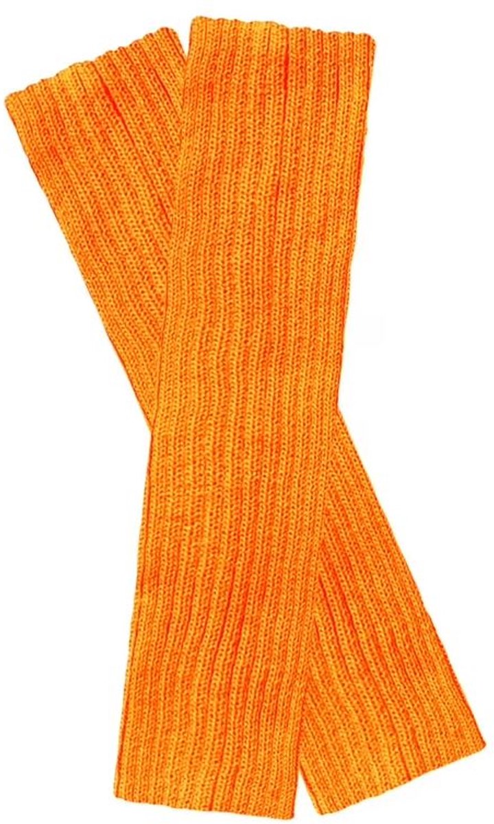 Beenwarmers - Overknee - Leg warmers - Kuitwarmers - 40 cm - Verkleedaccessoires - Carnaval - Oranje - One size - 1 paar - Jonyx