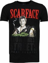 Scarface Boss - Rhinestone T-shirt - Zwart