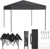 POP-UP Partytent Tuinpaviljoen 3x3 m – Inklapbaar Paviljoen – UV- en Spatschermend – Inclusief Draagtas – Antraciet