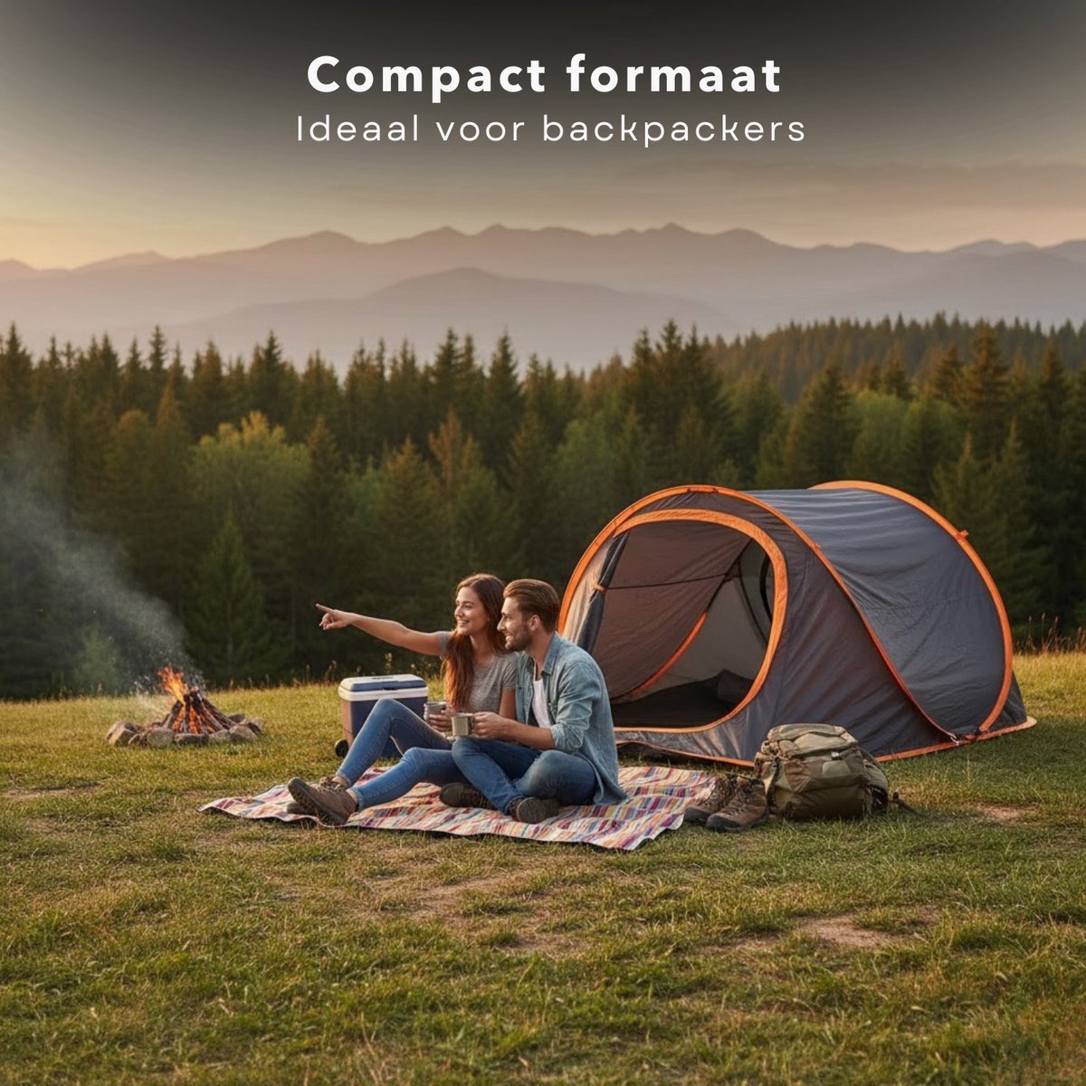 Cheqo® Pop Up Tent 2 Persoons - Pop Up Tent - Popuptent 2 Persoons - Popuptent - Campingtent 2 Persoons - Kampeertent 2 Persoons - Automatische Tent 2 Persoons - Werptent 2 Persoons - Koepeltent 2 Persoons – foto 7