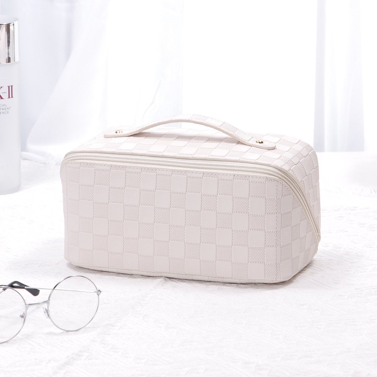PU Toilettas Travel Cosmetic Bag – Beige