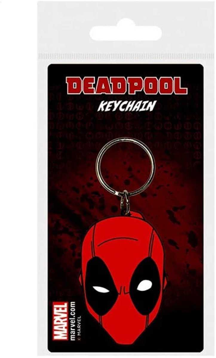 Sleutelhanger - Deadpool - rubber - metalen ring