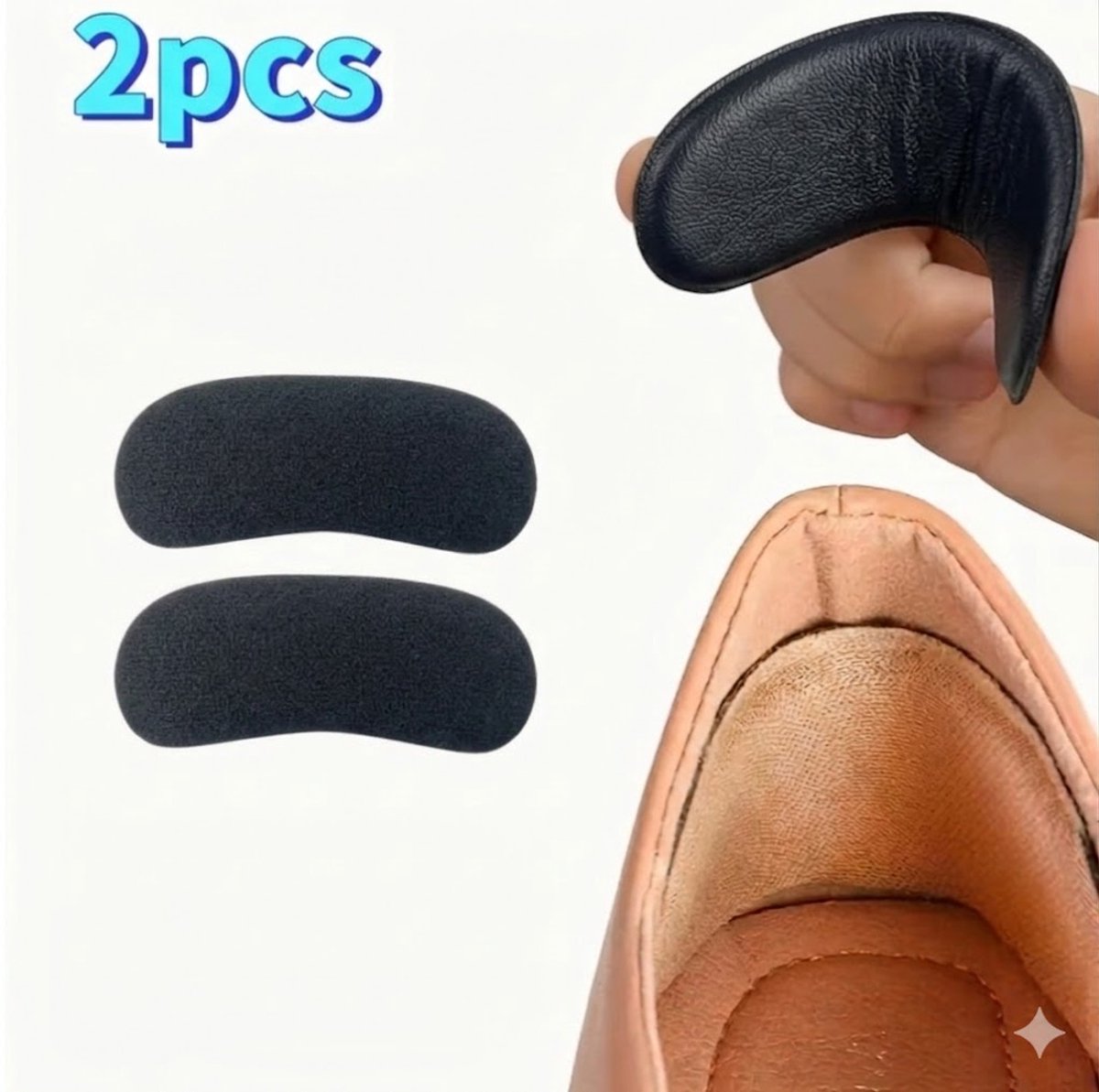 2 stuks zoolbeschermers voor heren, ter bescherming tegen slijtage, blaren en voor het verbeteren van de kleding /zwart/
